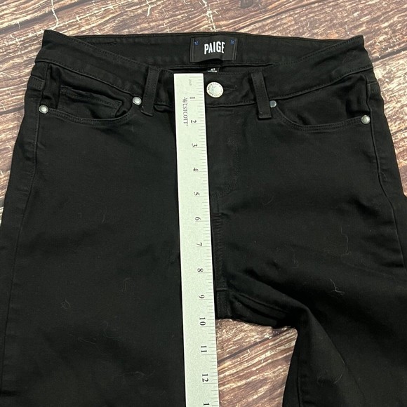 Paige Women Verdugo Ultra Skinny Black Wash Stretch Denim Jean Size 27 (26X27.5) - Picture 16 of 16